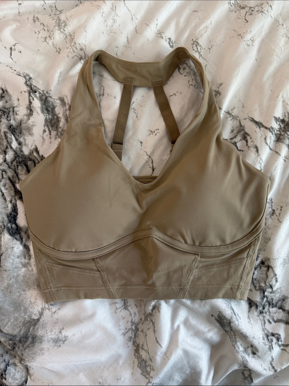 Gymshark Longline Support Sports Bra - Taupe